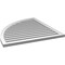 Ekena Millwork Quarter Round Top Left Surface Mount PVC Gable Vent w/ 2"W x 1-1/2"P Brickmould Frame, 36"W x 40"H GVPQL36X4002SF - alternate 4